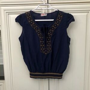 Meggie High Class ladies capped sleeve bohemian blouse